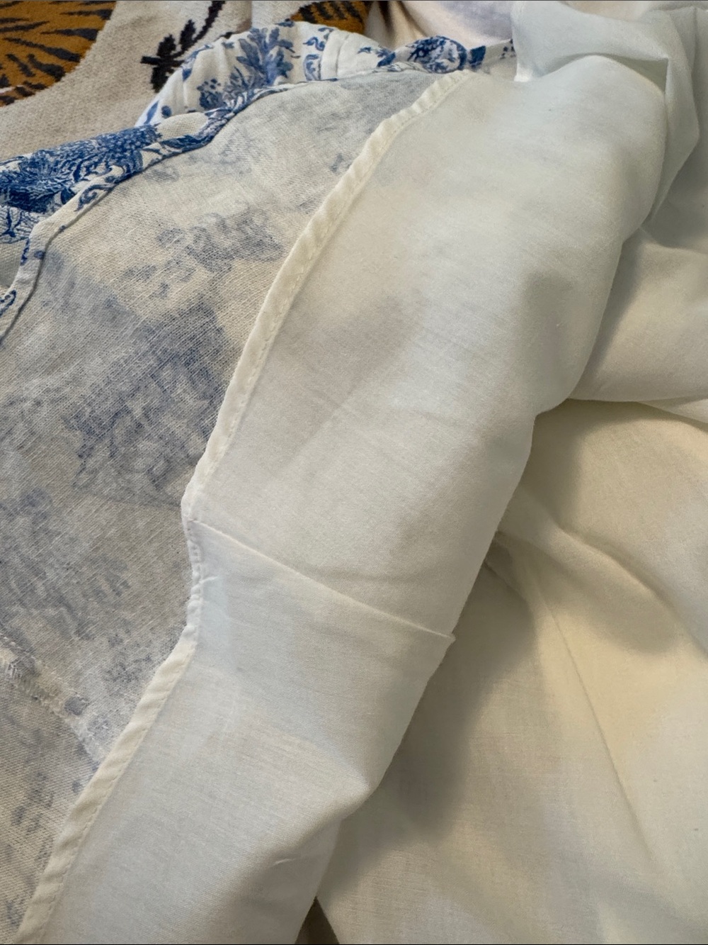 7 For All Mankind Blue and White Toile linen blend NWT Mini Dress XS - Picture 10 of 10